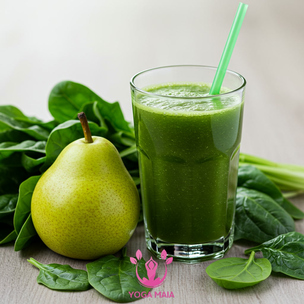 Discover the Power Duo: Pear and Spinach Juice