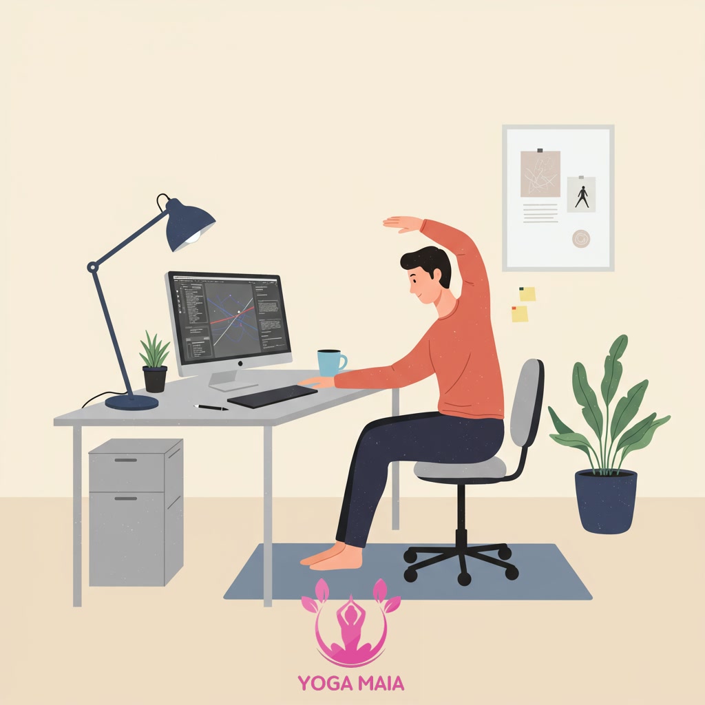 Making Quick Desk Yoga a Daily Habit