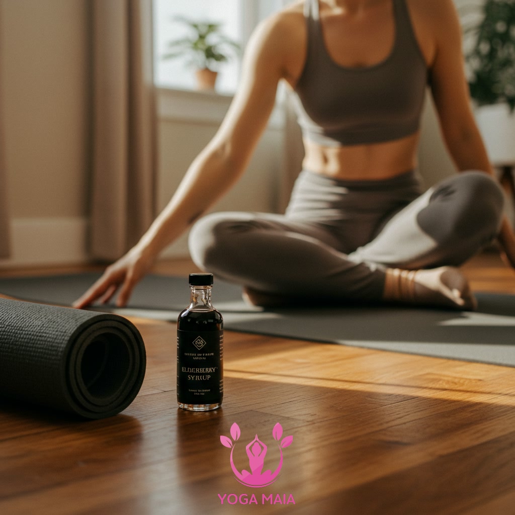 Practical Ways to Integrate Elderberry Syrup and Yoga into Your Routine