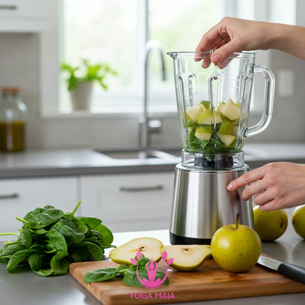 Simple Steps to Make Your Pear and Spinach Juice